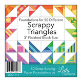 3' Scrappy Triangles Foundation Papers - Leila Gardunia