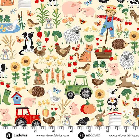 Fun On The Farm 25cm M064Q Mixed Farm Cream