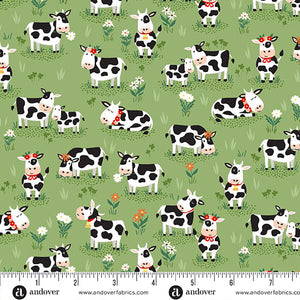 Fun On The Farm 25cm M065G Cows Green