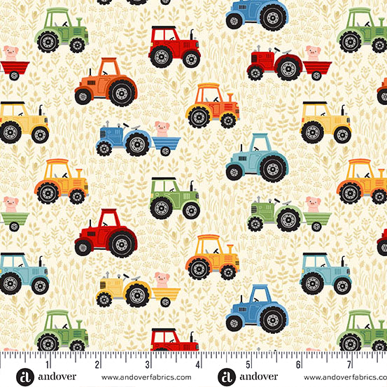 Fun On The Farm 25cm M067Q Tractors Cream