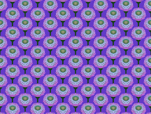 Iconic 25cm AMT123-63C Strawflower Cheery Periwinkle - Anna Maria