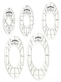 Every Oval Set of 5 Rulers - Amanda Murphy