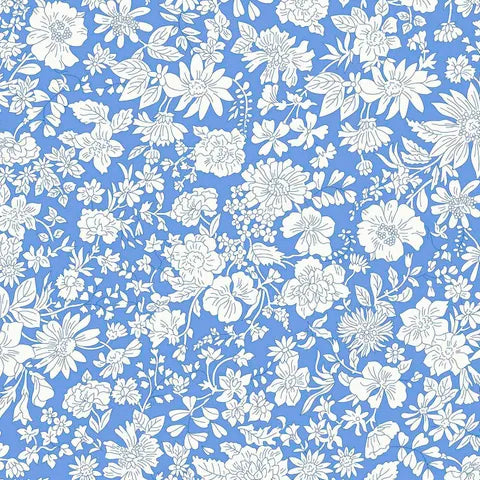 Backing 25cm Emily Blossom Marine Blue - Liberty
