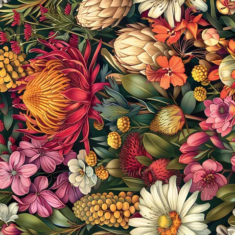 Backing Nora's Natives 25cm DV6701 Main Floral