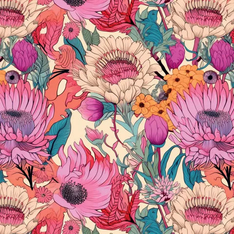 Backing Nora's Natives 25cm DV6705 Modern Floral