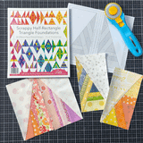 Scrappy Half Rectangle Triangle Foundation Paprers - Leila Gardunia