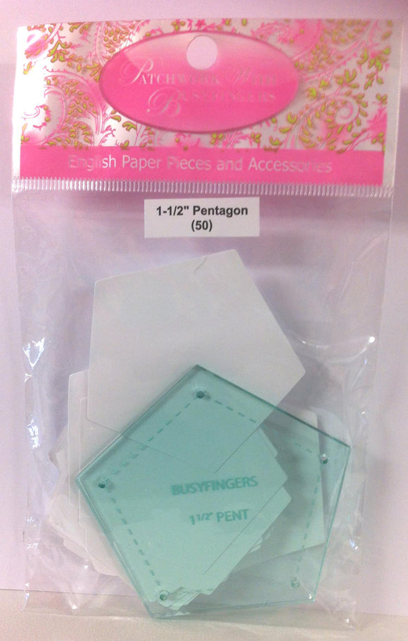 Pentagon Pack Acrylic Template with Papers