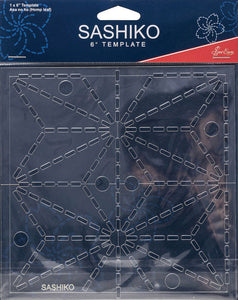Sashiko Template 6' Hemp Leaf