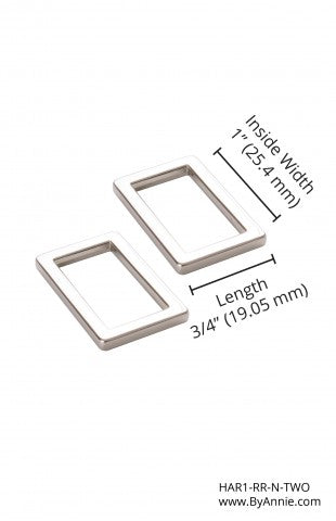 Hardware ByAnnie Flat Rectangle Rings