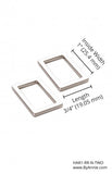 Hardware ByAnnie Flat Rectangle Rings