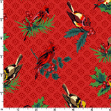 Joyful 25cm Birds Bright Red