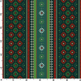 Joyful 25cm Fairisle Stripe Metallic Green