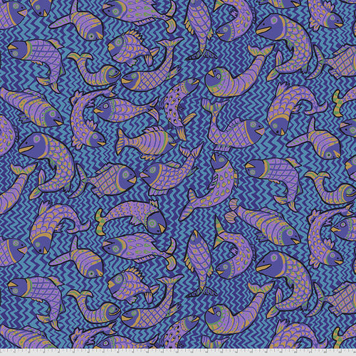 August 2021 25cm PWBM079 Blue Koi Polloi - Kaffe Fassett