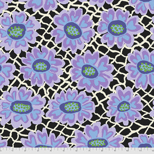 August 2021 25cm PWBM081 Black Flower Net - Kaffe Fassett