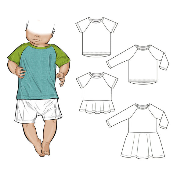 Tadah Baby Basics Classic Tee & Dress Pattern