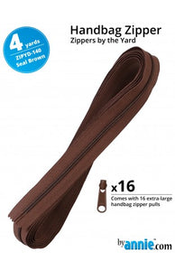 Zipper By Yard - Seal Brown - ByAnnie