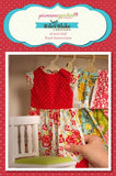 Primrose Garden Doll Dress Panel Red Aqua
