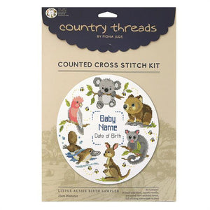 Little Aussie Birth Sampler Counted Cross Stitch