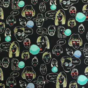 Linen - Fern Textiles - Funny Face- AP71303-1